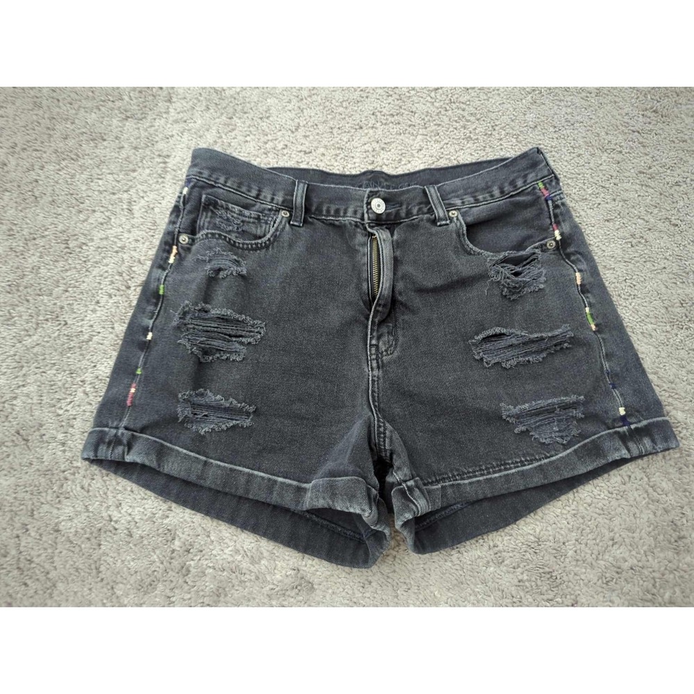 American Eagle Shorts Womens 12 Denim High Rise‎ Distressed Cuffed